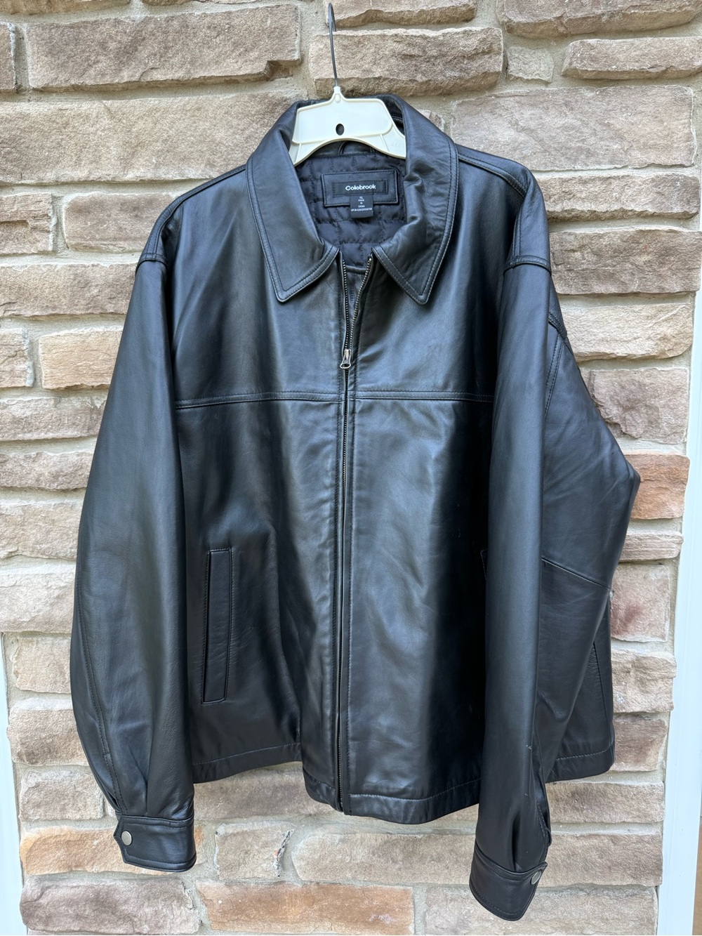 Colebrook Men’s XL Black 100% Genuine Leather Jacket